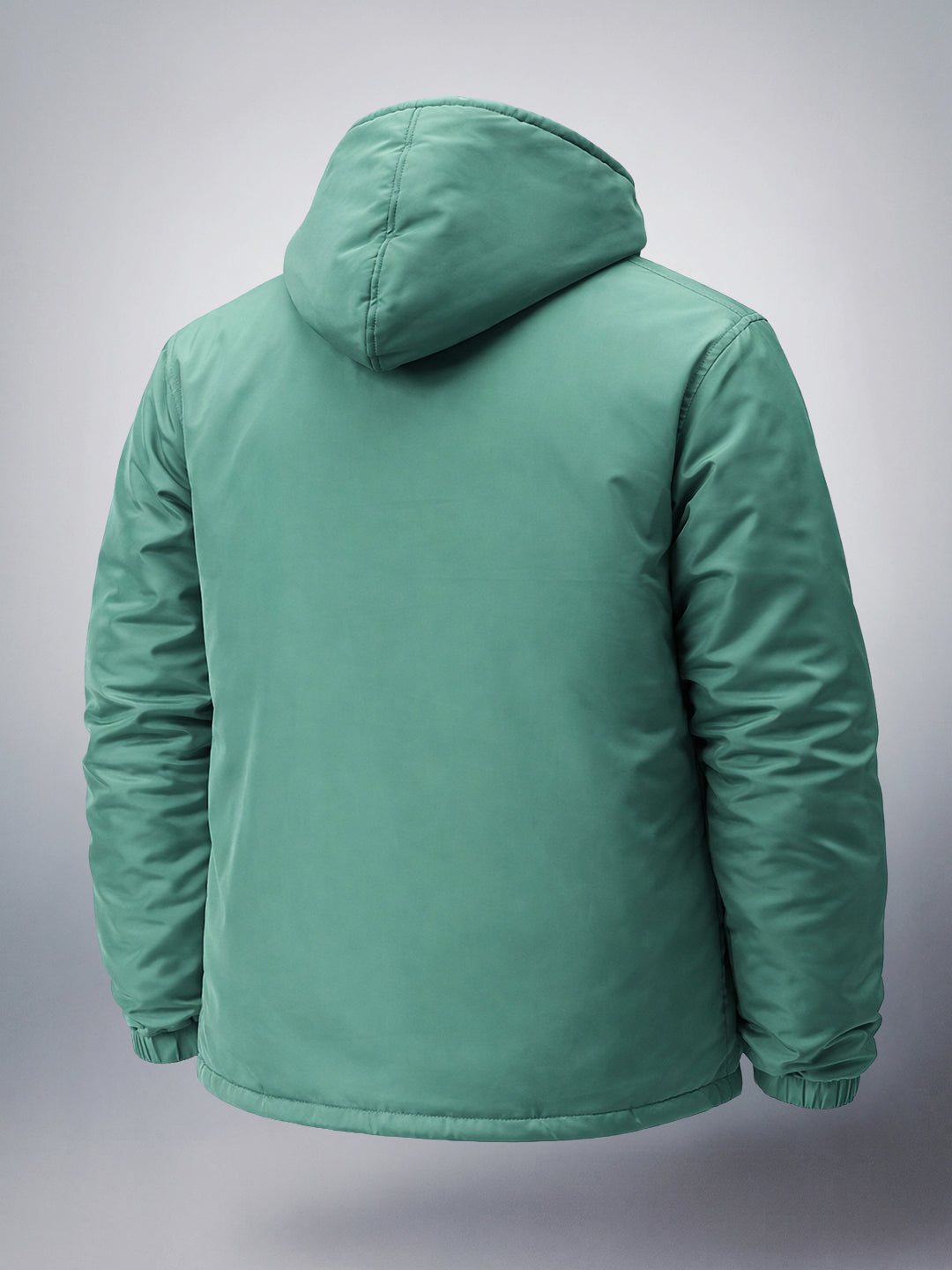 Men's Green Slim Fit Solid Casual Jacket