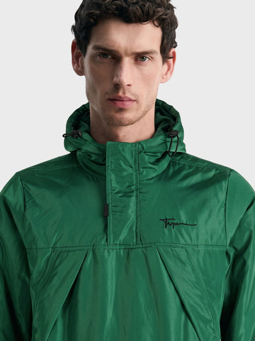 Men's Green Slim Fit Solid Casual Jacket