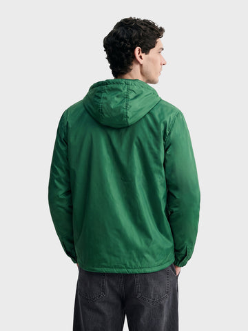 Men's Green Slim Fit Solid Casual Jacket