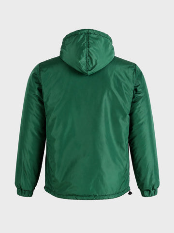 Men's Green Slim Fit Solid Casual Jacket