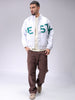 Men's Slim Fit Graphic Print High Neck Puffer Jacket