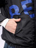 Men's Slim Fit Graphic Print High Neck Puffer Jacket