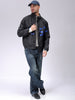 Men's Slim Fit Graphic Print High Neck Puffer Jacket