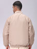 Men's Slim Fit Graphic Print High Neck Puffer Jacket