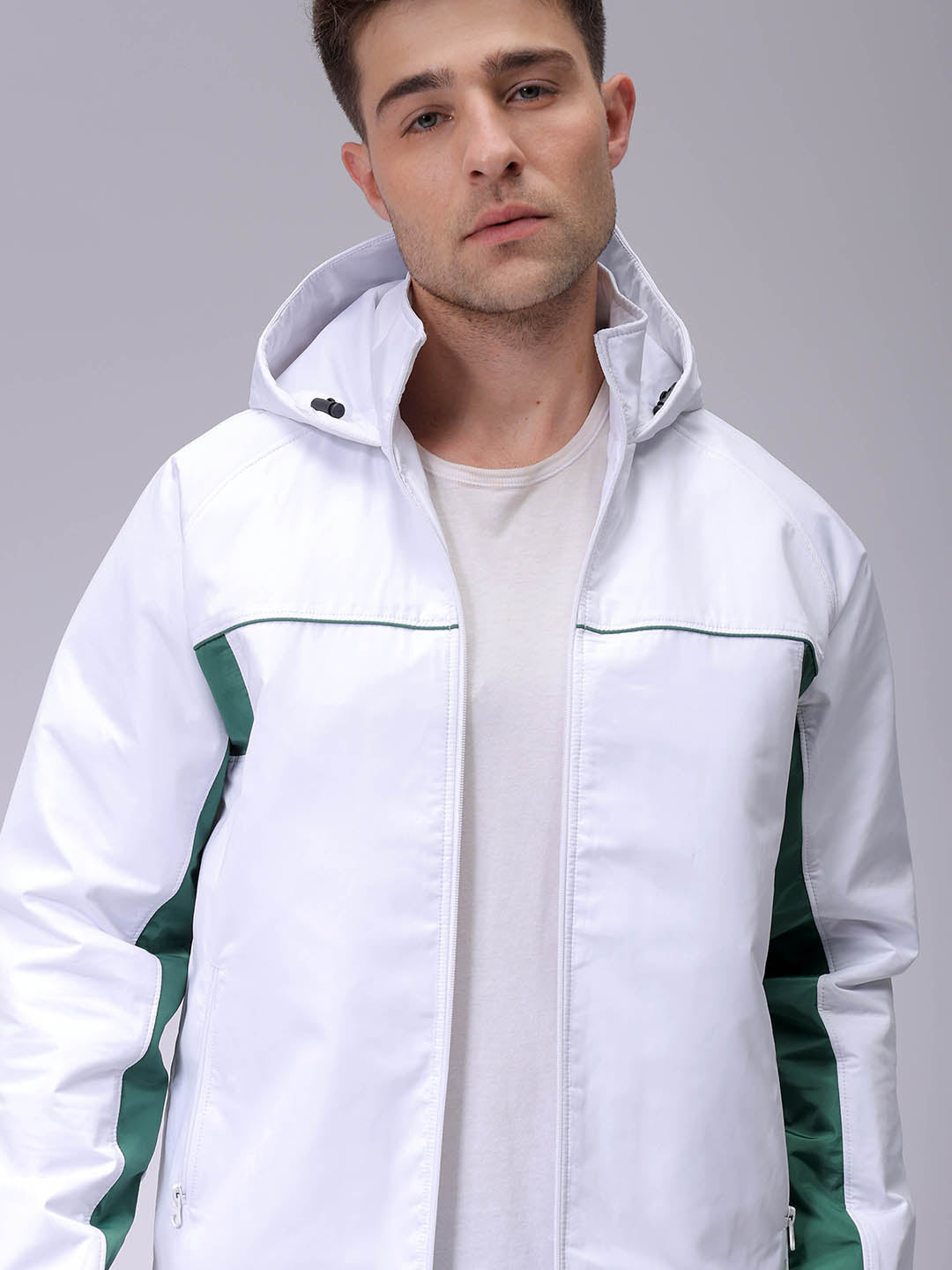 Men's White Slim Fit Jacket
