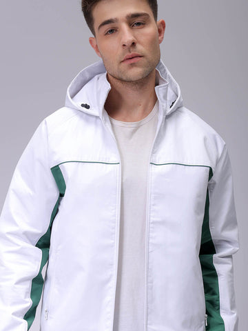 Men's White Slim Fit Jacket