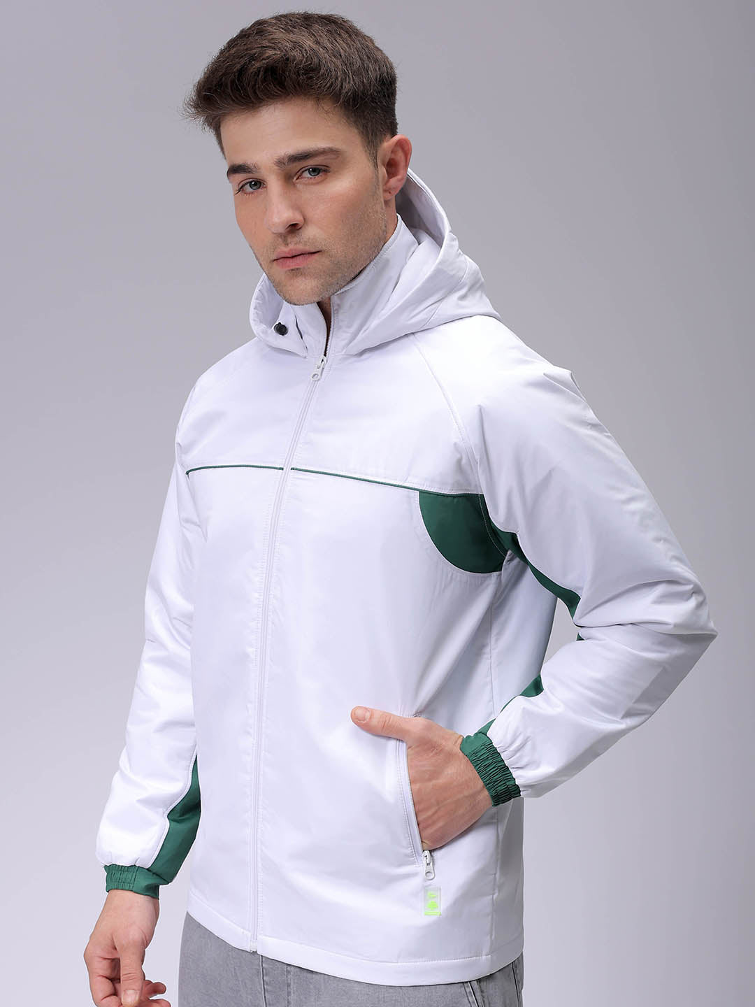 Men's White Slim Fit Jacket