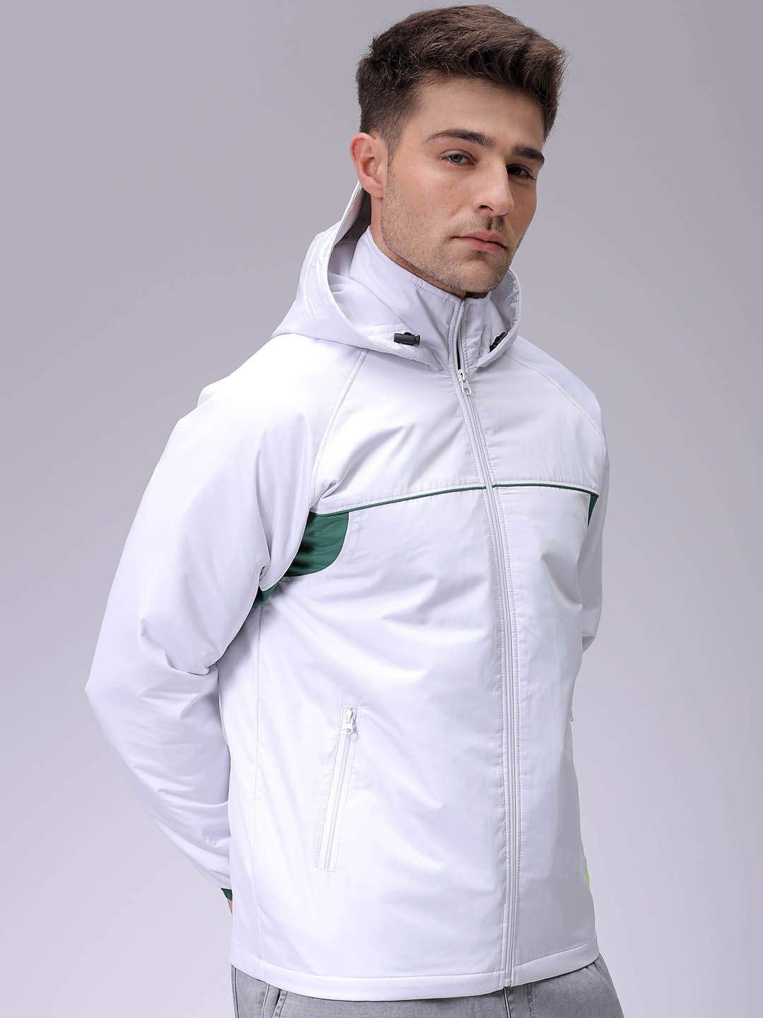 Men's White Slim Fit Jacket