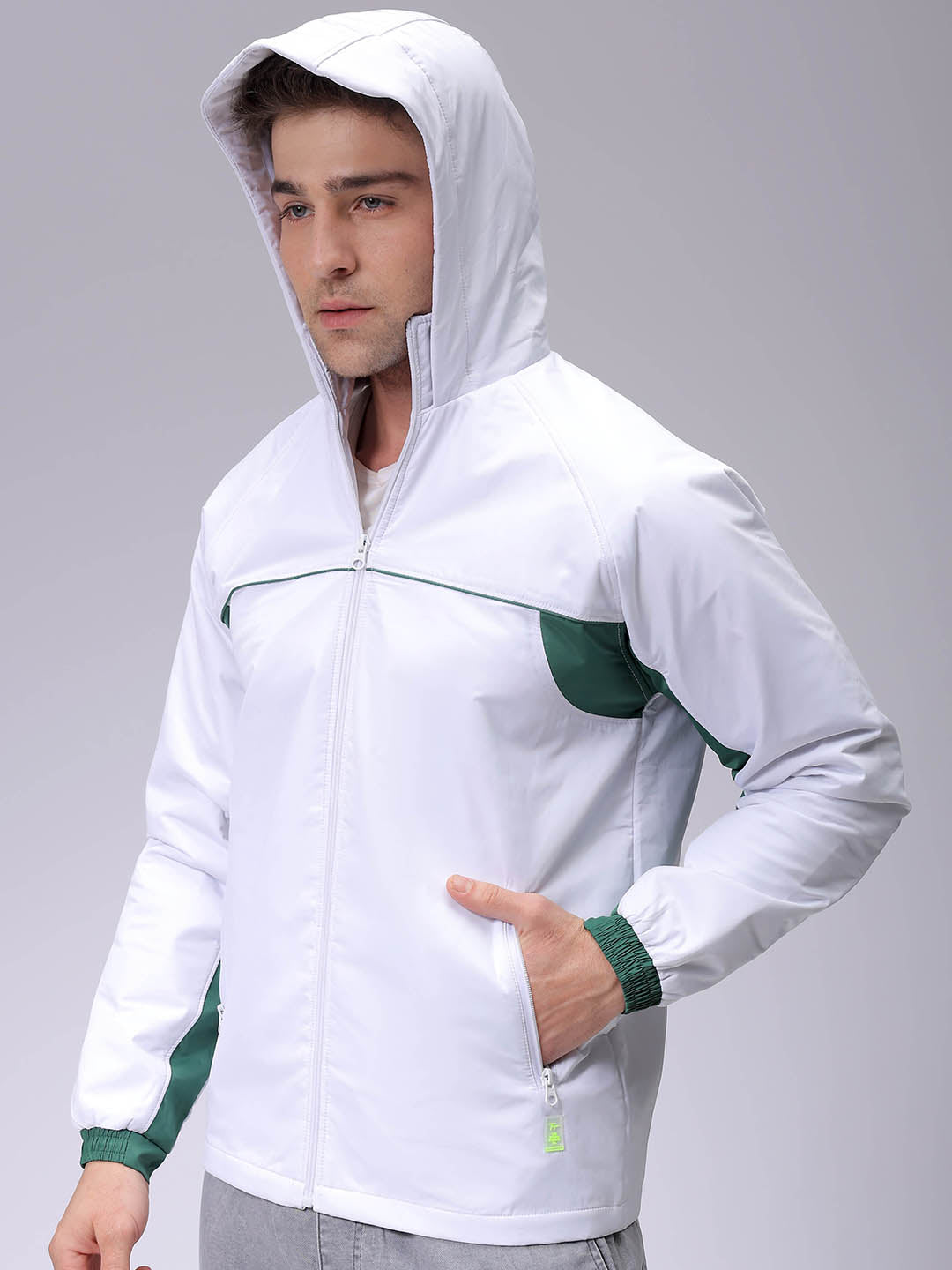 Men's White Slim Fit Jacket