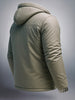 Men's Olive Slim Fit Solid Hooded Jacket