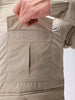 Men's Beige Slim Fit Solid Hooded Jacket