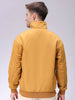Men's Mustard Slim Fit Solid Jacket