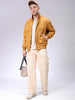 Men's Mustard Slim Fit Solid Jacket