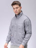 Men's Grey Slim Fit Solid Jacket