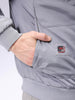 Men's Grey Slim Fit Solid Jacket