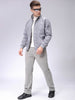 Men's Grey Slim Fit Solid Jacket