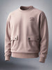 Men's Chalk Relaxed Fit Solid Street Wear Sweat Shirt