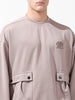 Men's White Relaxed Fit Textured Street Sweatshirt