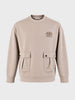 Men's Chalk Relaxed Fit Solid Street Wear Sweatshirts