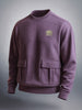 Men's Dusted Grape Relaxed Fit Solid Street Wear Sweat Shirt