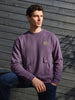 Men's Dusted Grape Relaxed Fit Solid Street Wear Sweatshirts