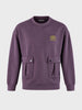 Men's Dusted Grape Relaxed Fit Solid Street Wear Sweatshirts