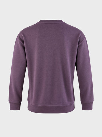 Men's Dusted Grape Relaxed Fit Solid Street Wear Sweatshirts