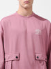Men's Brown Relaxed Fit Textured Street Sweatshirt