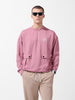 Men's Brown Relaxed Fit Textured Street Sweatshirt