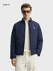 Men's Blue Slim Fit Solid Casual Jacket