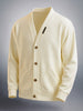 Men's White Oversized Fit Textured Casual Sweatshirt