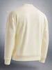 Men's White Oversized Fit Textured Casual Sweatshirt