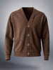 Men's Brown Oversized Fit Textured Casual Sweatshirt