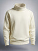 Men's Off White Relaxed Fit Solid Casual Sweat Shirt