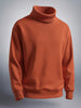 Men's Warm Amber Relaxed Fit Solid Casual Sweat Shirt