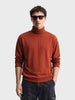 Men's Warm Amber Relaxed Fit Solid Casual Sweatshirts