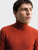 Men's Warm Amber Relaxed Fit Solid Casual Sweatshirts
