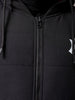 Men's Slim Fit Back Print Reversible Hooded Puffer Jacket