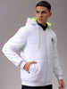 Men's Slim Fit Back Print Reversible Hooded Puffer Jacket