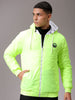 Men's Slim Fit Back Print Reversible Hooded Puffer Jacket