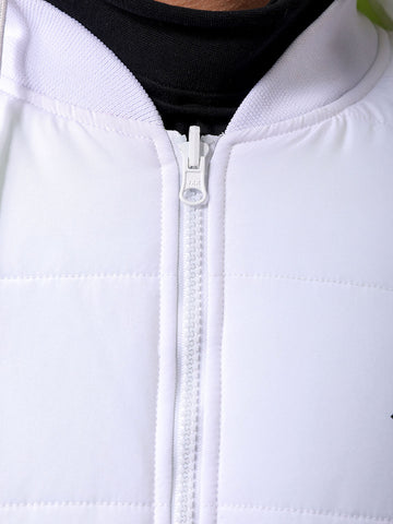 Men's Slim Fit Back Print Reversible Hooded Puffer Jacket
