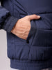 Men's Slim Fit Back Print Reversible Hooded Puffer Jacket