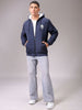 Men's Slim Fit Back Print Reversible Hooded Puffer Jacket
