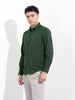 Men's Green Slim Fit Textured Resort Wear Shirt