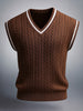 Men's Brown Oversized Textured Sweater