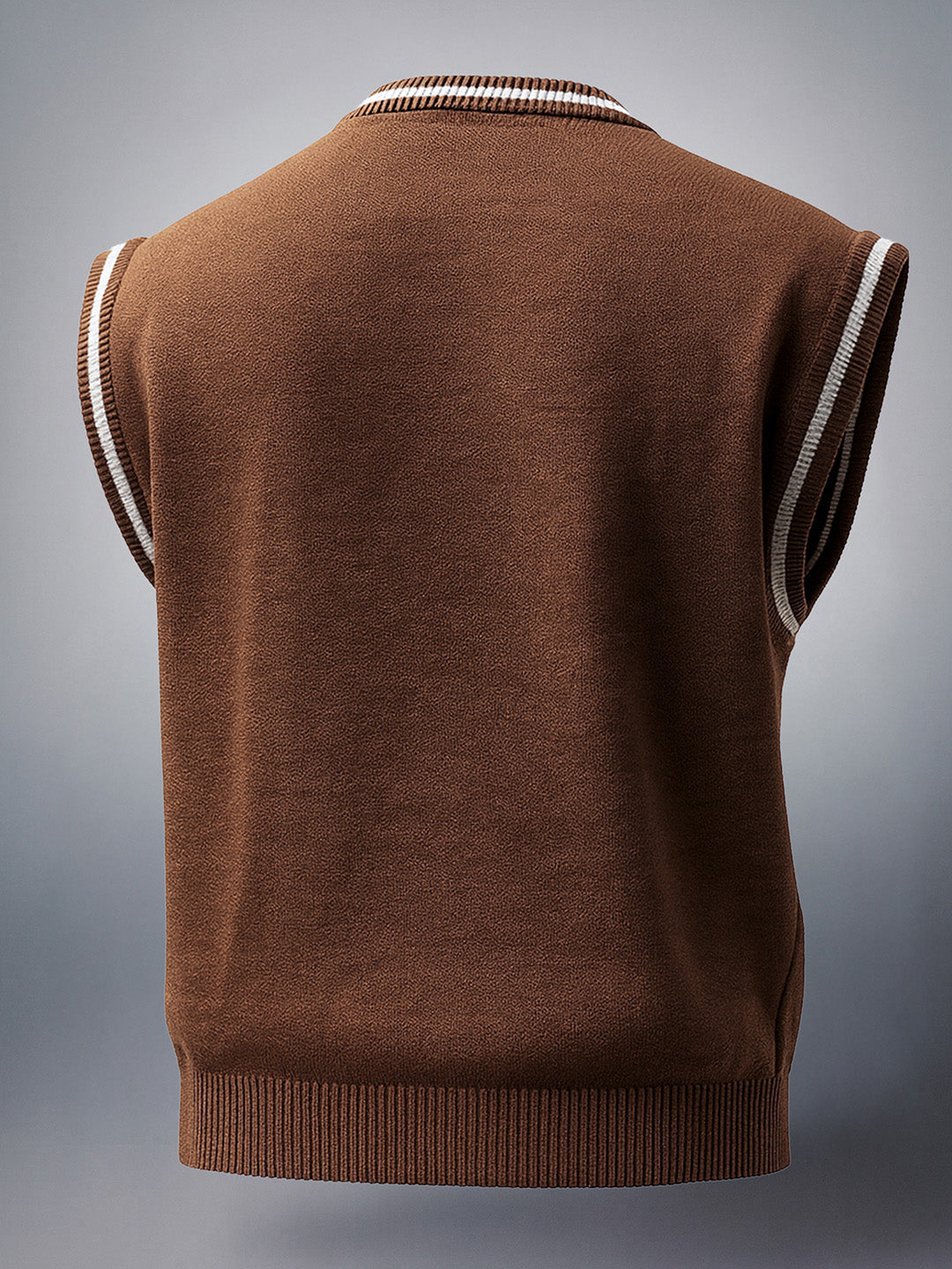 Men's Choco Oversized Fit Textured Casual Sweater