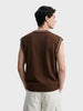 Men's Choco Oversized Fit Textured Casual Sweater