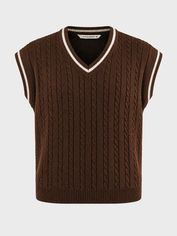 Men's Choco Oversized Fit Textured Casual Sweater