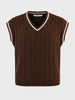 Men's Choco Oversized Fit Textured Casual Sweater