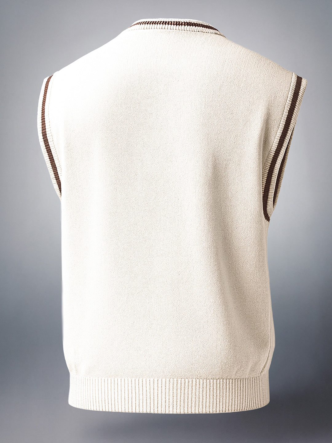 Men's White Oversized Textured Sweater